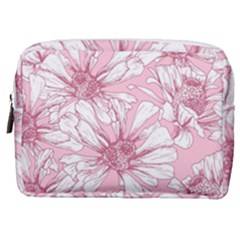 Pink Flowers Make Up Pouch (medium) by Sobalvarro