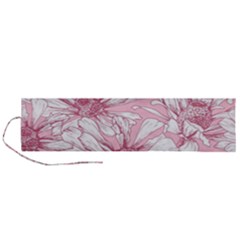 Pink Flowers Roll Up Canvas Pencil Holder (l) by Sobalvarro