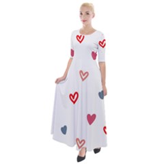 ? Pattern  Half Sleeves Maxi Dress by Sobalvarro