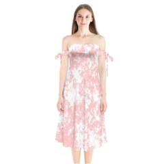 Degrade Rose/blanc Shoulder Tie Bardot Midi Dress by kcreatif