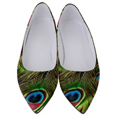 Peacock Feathers Color Plumage Women s Low Heels by Celenk