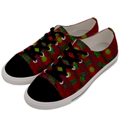 In Time For The Season Of Christmas Men s Low Top Canvas Sneakers by pepitasart