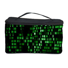 Abstract Plaid Green Cosmetic Storage