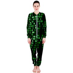 Abstract Plaid Green Onepiece Jumpsuit (ladies) 