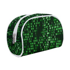 Abstract Plaid Green Makeup Case (small)