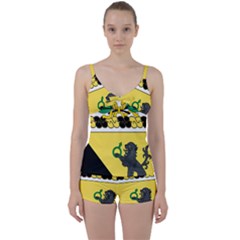 Coat Of Arms Of United States Army 124th Cavalry Regiment Tie Front Two Piece Tankini by abbeyz71