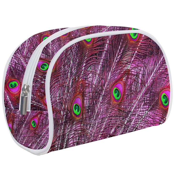 Peacock Feathers Color Plumage Makeup Case (Large)