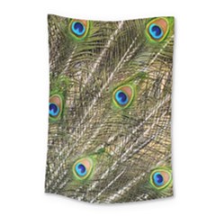Peacock Feathers Color Plumage Green Small Tapestry