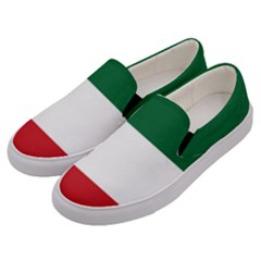 Flag Patriote Quebec Patriot Red Green White Modern French Canadian Separatism Black Background Men s Canvas Slip Ons by Quebec