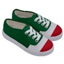 Flag Patriote Quebec Patriot red green white modern French Canadian Separatism black background Kids  Classic Low Top Sneakers View3