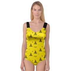 Gadsden Flag Don t Tread On Me Yellow And Black Pattern With American Stars Princess Tank Leotard  by snek