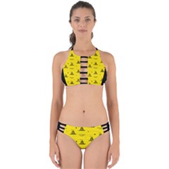 Gadsden Flag Don t Tread On Me Yellow And Black Pattern With American Stars Perfectly Cut Out Bikini Set by snek