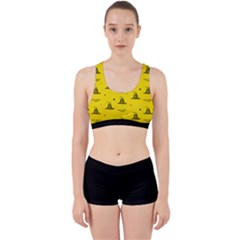 Gadsden Flag Don t Tread On Me Yellow And Black Pattern With American Stars Work It Out Gym Set by snek