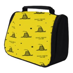 Gadsden Flag Don t Tread On Me Yellow And Black Pattern With American Stars Full Print Travel Pouch (small) by snek
