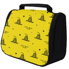 Gadsden Flag Don t Tread On Me Yellow And Black Pattern With American Stars Full Print Travel Pouch (big)