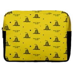 Gadsden Flag Don t Tread On Me Yellow And Black Pattern With American Stars Make Up Pouch (large) by snek