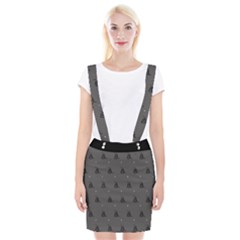 Gadsden Flag Don t Tread On Me Black And Gray Snake And Metal Gothic Crosses Braces Suspender Skirt by snek
