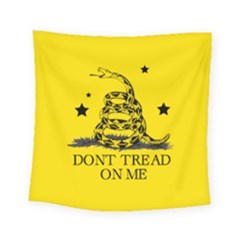 Gadsden Flag Don t Tread On Me Yellow And Black Pattern With American Stars Square Tapestry (small) by snek