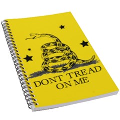 Gadsden Flag Don t Tread On Me Yellow And Black Pattern With American Stars 5 5  X 8 5  Notebook