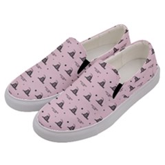 Gadsden Flag Don t Tread On Me Light Pink And Black Pattern With American Stars Men s Canvas Slip Ons by snek