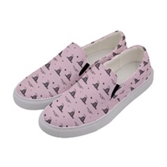 Gadsden Flag Don t Tread On Me Light Pink And Black Pattern With American Stars Women s Canvas Slip Ons by snek