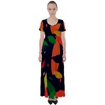 Pattern Formes Tropical High Waist Short Sleeve Maxi Dress