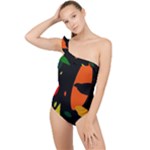 Pattern Formes Tropical Frilly One Shoulder Swimsuit