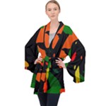Pattern Formes Tropical Long Sleeve Velvet Kimono 