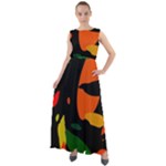 Pattern Formes Tropical Chiffon Mesh Boho Maxi Dress