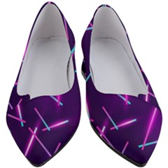 Retrowave Aesthetic Vaporwave Retro Memphis Pattern 80s Design Geometric Shapes Futurist Purple Pink Blue Neon Light Women s Block Heels  by genx