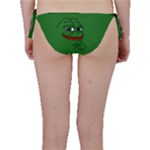 Pepe The Frog Smug face with smile and hand on chin meme Kekistan all over print green Bikini Bottom