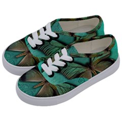 Butterfly Background Vintage Old Grunge Kids  Classic Low Top Sneakers