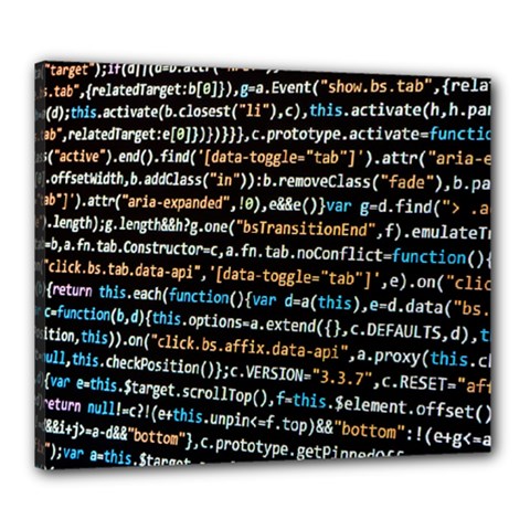 Close Up Code Coding Computer Canvas 24  X 20  (stretched) by Amaryn4rt