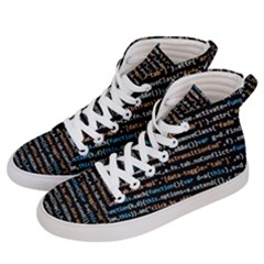 Close Up Code Coding Computer Men s Hi-top Skate Sneakers by Amaryn4rt