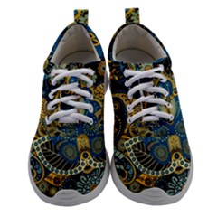 Retro Ethnic Background Pattern Vector Women Athletic Shoes by Amaryn4rt