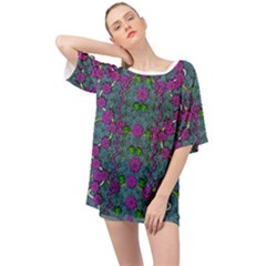 The Most Beautiful Flower Forest On Earth Oversized Chiffon Top by pepitasart