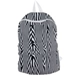 Abstrait Lignes Blanc/Noir Foldable Lightweight Backpack