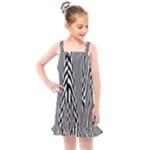 Abstrait Lignes Blanc/Noir Kids  Overall Dress