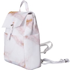 Pink And White Marble Texture With Gold Intrusions Pale Rose Background Buckle Everyday Backpack by genx