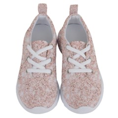 Rose Gold Pink Glitters Metallic Finish Party Texture Imitation Pattern Running Shoes by genx