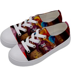 Cute Little Harlequin Kids  Low Top Canvas Sneakers by FantasyWorld7
