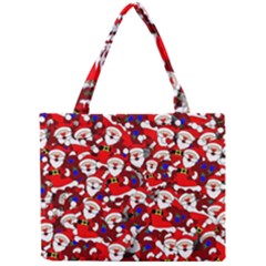 Nicholas Santa Christmas Pattern Mini Tote Bag by Wegoenart