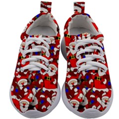 Nicholas Santa Christmas Pattern Kids Athletic Shoes by Wegoenart