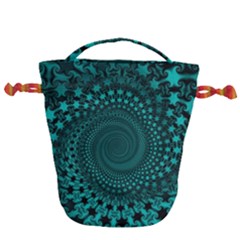 Spiral Abstract Pattern Background Drawstring Bucket Bag by Wegoenart