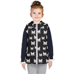 Bats In The Night Ornate Kids  Hooded Puffer Vest by pepitasart