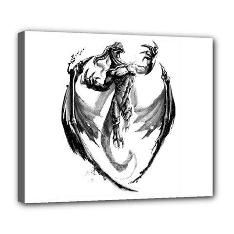 Dragon Design  Deluxe Canvas 24  X 20  (stretched) by myuique