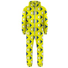 Pattern Yellow Pattern Texture Seamless Modern Colorful Repeat Hooded Jumpsuit (men)  by Vaneshart