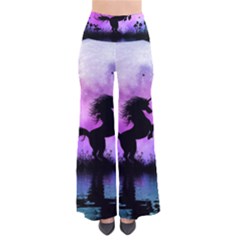 Wonderful Unicorn With Fairy In The Night So Vintage Palazzo Pants by FantasyWorld7