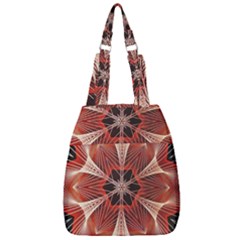 Star Pattern Red Abstract Center Zip Backpack by Vaneshart