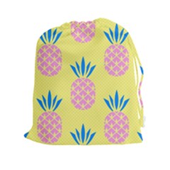 Summer Pineapple Seamless Pattern Drawstring Pouch (2xl) by Sobalvarro